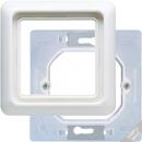 ARDEBO.de Jung CD681WUW Rahmen 90 x 90 mm, komplett mit Dichtungsflanch (IP 44), cremeweiß