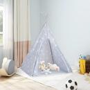 ARDEBO.de - Kinder Tipi-Zelt mit Tasche Polyester Grau 115x115x160 cm
