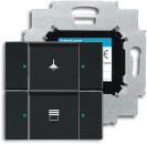 ARDEBO.de Busch-Jaeger 6126/01-885 Bedienelement, 2-fach Mit beiliegendem Busankoppler, KNX Powernet, Schwarz matt (2CKA006116A0182)