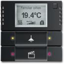 ARDEBO.de Busch-Jaeger 6128/28-885 Bedienelement 2/4-fach, mit RTR, schwarz (2CKA006134A0329)