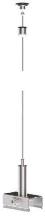 ARDEBO.de Brumberg ONETRACK Seilabhängung mit Schnellspanner zu 3-Phasen-Stromschiene ONETRACK, Pendellänge 1.500mm (87135000)