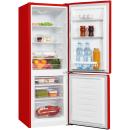 ARDEBO.de Exquisit KGC231-60-010E Stand Kühl-Gefrierkombination, 50cm breit, 175 L, Thermostat, rot