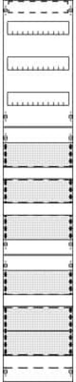 ARDEBO.de Striebel&John FV19A3R3 Verteilerfeld APZ / RFZ, 1350 mm x 250 mm (HxB), Reihen: 3 (2CPX054201R9999)