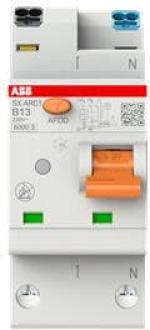 ARDEBO.de ABB SX-ARC1 B13 AFDD mit Sicherungsautomat B-Charakteristik, 6 kA, 13 A, 1P+N, 2TE FlexLine Push-in Technologie AFDD schützt vor Fehlerlichtbögen (2CSA255908R9135)