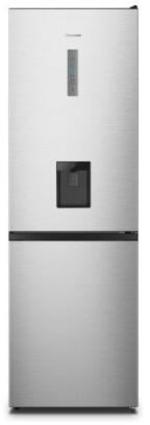ARDEBO.de Hisense RB3N300NMCC Stand Kühl-Gefrierkombination, 60 cm breit, 304 L, Total NoFrost, Wasserspender, Wassertank, Edelstahloptik