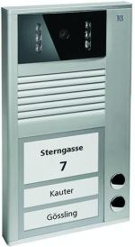 ARDEBO.de TCS AVC12020-0010 Video, 2-Draht Außenstation, Serie AVC, 2 Tasten, silber