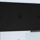 ARDEBO.de - Küchenwandschrank Schwarz 80 x 31 x 100 cm Holzwerkstoff