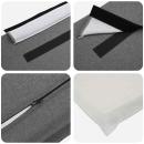 Gepolstertes Kopfteil Natürlich und Hellgrau 200 cm