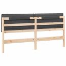 Gepolstertes Kopfteil Natürlich und Dunkelgrau 180 cm