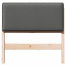 Gepolstertes Kopfteil mit Kopfteil Natürlich und Hellgrau 90 cm