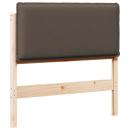 Gepolstertes Kopfteil mit Kopfteil Natürlich und Hellgrau 75 cm