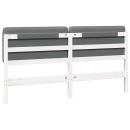 Gepolstertes Kopfteil mit Kopfteil Weiß und Hellgrau 200 cm