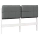 Gepolstertes Kopfteil mit Kopfteil Weiß und Hellgrau 160 cm