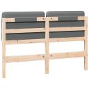 Gepolstertes Kopfteil mit Kopfteil Braun und Hellgrau 140 cm