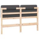 Gepolstertes Kopfteil mit Kopfteil Braun und Dunkelgrau 140 cm