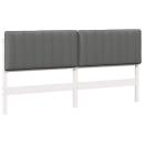 Gepolstertes Kopfteil mit Kopfteil Weiß und Hellgrau 200 cm