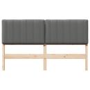 Gepolstertes Kopfteil mit Kopfteil Braun und Hellgrau 160 cm