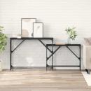 ARDEBO.de - Konsolentisch 2 pcs Schwarz Eichen-Optik 100 x 28 x 75 cm