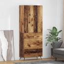 ARDEBO.de - Highboard Wandmontiert Altholz 69,5 x 34 x 180 cm Holzwerkstoff