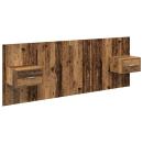 Kopfteil mit Schrank mit Schubladen 3 pcs Altholz Holzwerkstoff