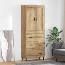ARDEBO.de - Highboard 2 pcs Artisan-Eiche Engineered Wood und Glas