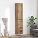 ARDEBO.de - Highboard Artisan-Eiche 69,5 x 34 x 180 cm Holzwerkstoff
