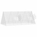 Hasenkäfig Silber 215 x 100 x 85 cm Verzinkter Stahl