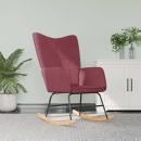 ARDEBO.de - Schaukelstuhl Weinrot Stoff