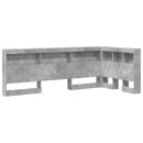 Aufbewahrungskopfteil mit Regal Beton Grau 90 cm Holzwerkstoff