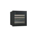 Wolkenstein EWTS85-36ED Einbau Weintemperierschrank, 59 cm breit, 36 Standardweinflaschen, Thermostat, 3 Holzböden, 2 Teperaturzonen, schwarz