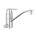 ARDEBO.de GROHE EH-SPT-Batterie Eurosmart C 31161 Einhebelmischer, flacher Auslauf, mit Absperrventil, chrom (31161000)