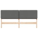 Gepolstertes Kopfteil mit Kopfteil Braun und Hellgrau 180 cm