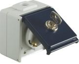 ARDEBO.de OPUS Aqua Schutzkontakt-Steckdose, 1-fach, mit Schloss-Schließung 