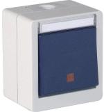 ARDEBO.de OPUS RESIST 3-fach Universalkontrollschalter, Aus/Wechsel/Taster, Aufputz, hellgrau/stahlblau (755.659.06)