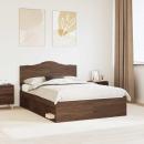 ARDEBO.de - Bettrahmen Braun Eichen-Optik 140 x 200 cm Massives Kiefernholz