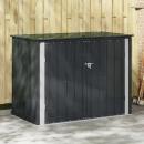 ARDEBO.de - Gartenlagerbox Schwarz 151,5 x 82 x 110,5 cm Stahl