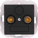 ARDEBO.de OPUS 55 Lautsprecher-Anschlussdose, mattschwarz (512.426.61)