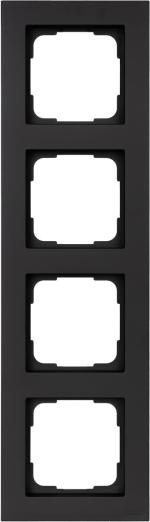 ARDEBO.de OPUS 55 KUBUS Abdeckrahmen 4-fach, mattschwarz (512.604.61)