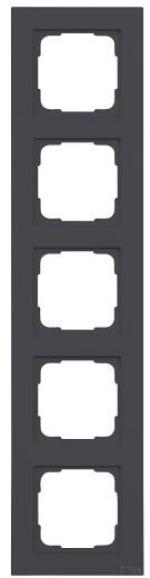 ARDEBO.de OPUS 55 KUBUS Abdeckrahmen 5-fach, anthrazit-seidenglanz (512.605.51)