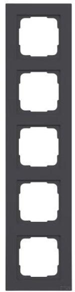 ARDEBO.de OPUS 55 KUBUS Abdeckrahmen 5-fach, mattschwarz (512.605.61)