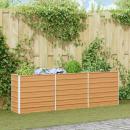 ARDEBO.de - Hochbeet Hellbraun 240 x 40 x 77 cm Verzinkter Stahl