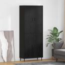 ARDEBO.de - Highboard Schwarz Eichen-Optik 69,5 x 34 x 180 cm