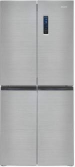 ARDEBO.de Exquisit MD425-150-040C Stand Kühl-Gefrierkombination, 79,5 cm breit, 421 L, NoFrost, ECO Funktion, inoxlook