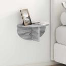 ARDEBO.de - Wandregal 2 pcs Graues Sonoma 38 x 19 x 19 cm Holzwerkstoff