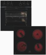 ARDEBO.de Exquisit EHE246-020-Set EEK A Herdset mit Glaskeramikkochfeld, 59,5 cm breit, 59 L, schwarz