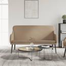 ARDEBO.de - Sitzbank Cappuccino-Braun 110x76x80 cm Kunstleder