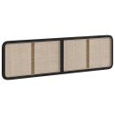 Kopfteil mit Kopfteil Schwarz 200 x 55 x 3 cm Rattan