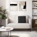 Rückenkissen Schwarz 50 x 45 cm Mikrofaserstoff