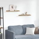 ARDEBO.de - Wandregale mit Regal 2 pcs Braun 60 x 9 x 3 cm Holzwerkstoff