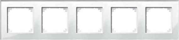 ARDEBO.de Merten 489519 Echtglasrahmen, M-PLAN, 5fach, Brillantweiß